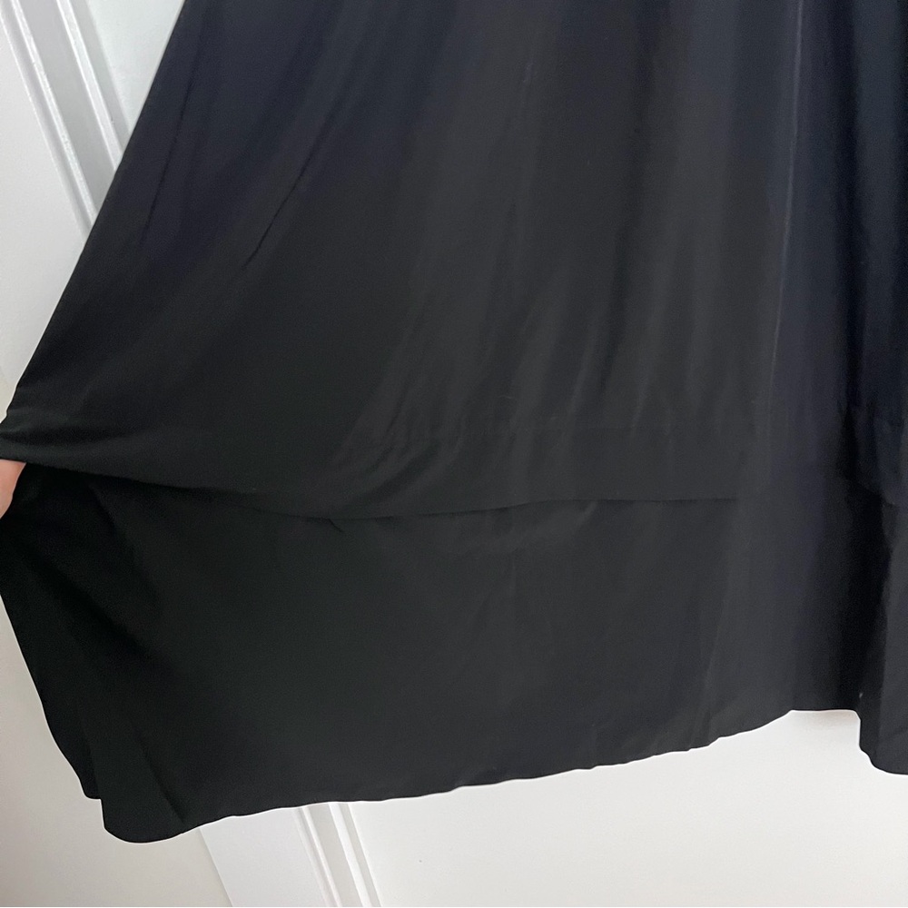 Black Athleta Spandex Blend Midi Dress Size XL - Picture 2 of 8